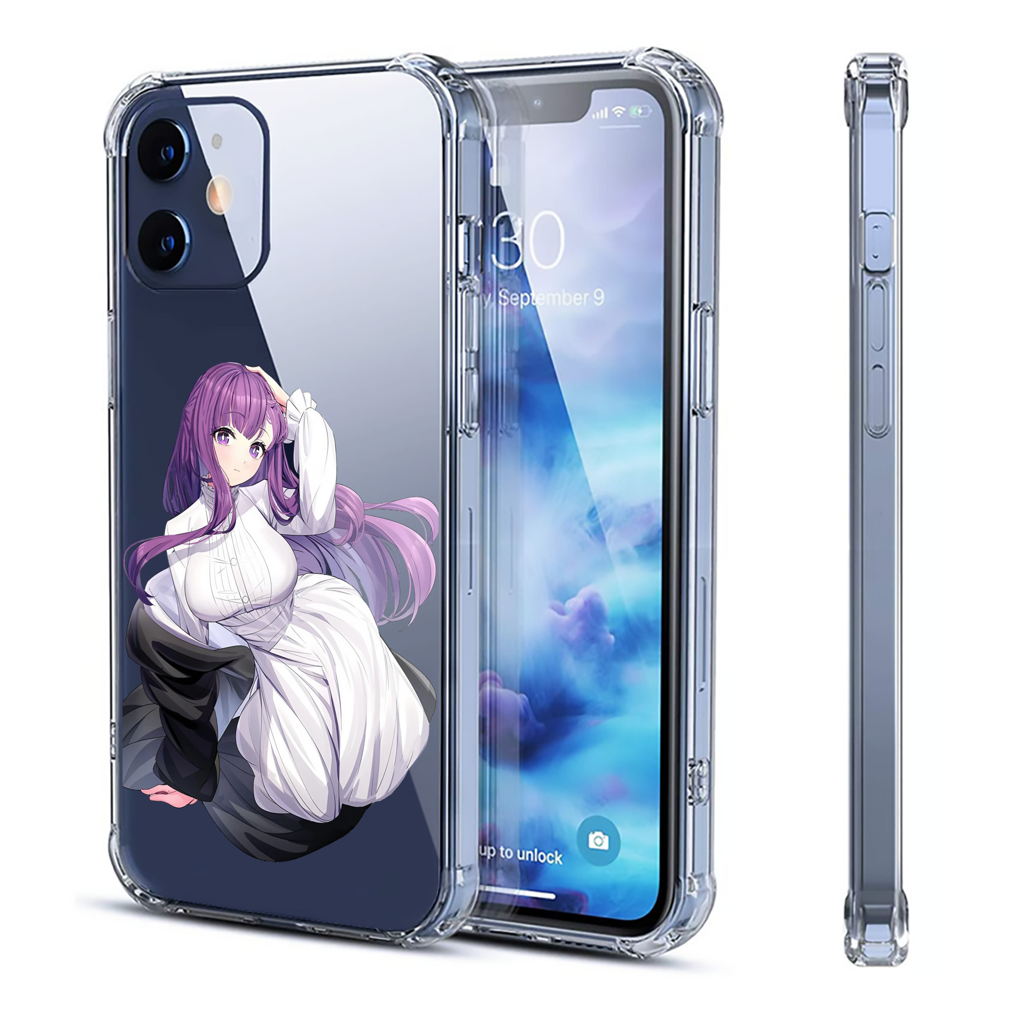 （画像用） 葬送のフリーレン Frieren 【iPhone 12シリーズ対応】透明スマホケース（クリアソフトケース）